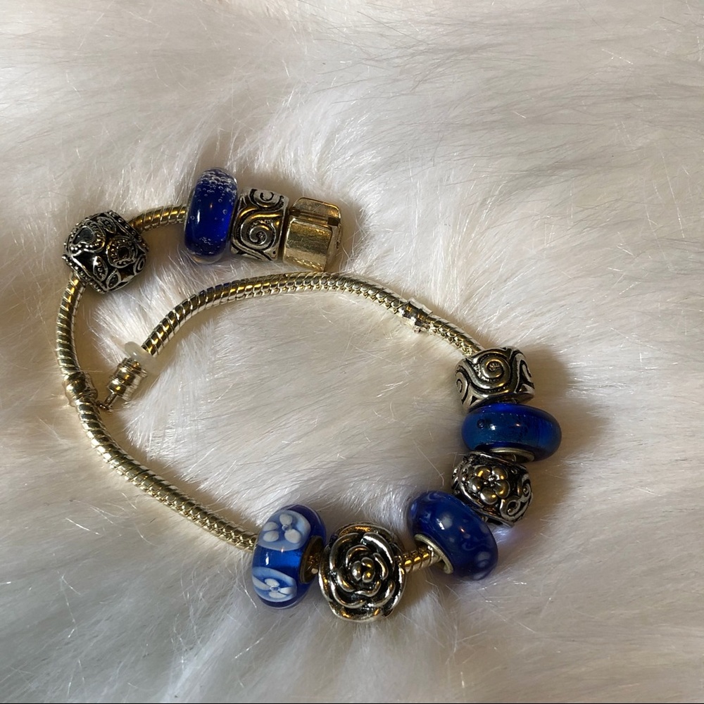 Blue Charm Bracelet
